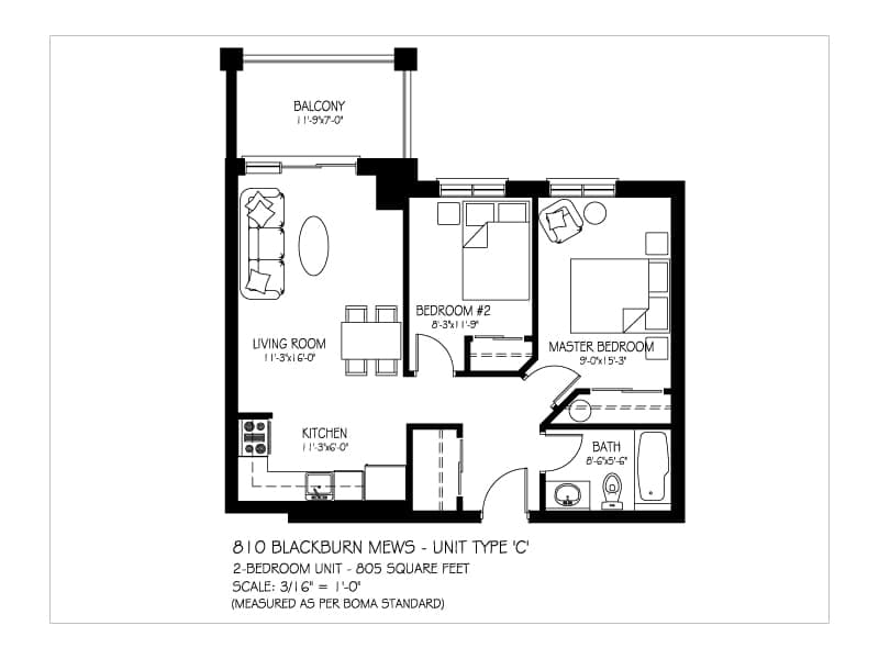 Type C floor plan