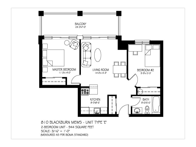 Type E floor plan