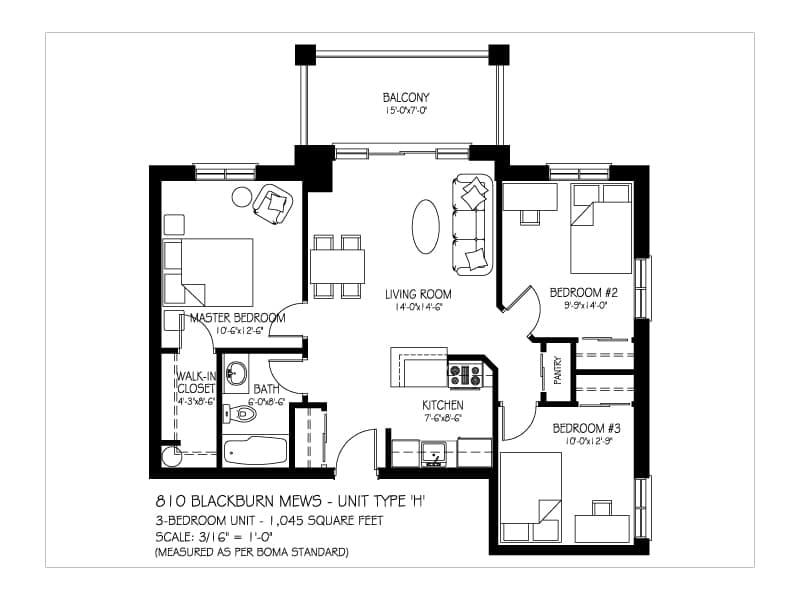 Type H floor plan