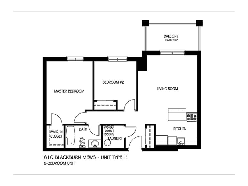 Type L floor plan
